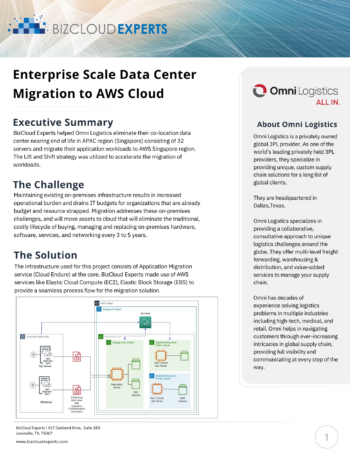 Omni Logistics data center migration